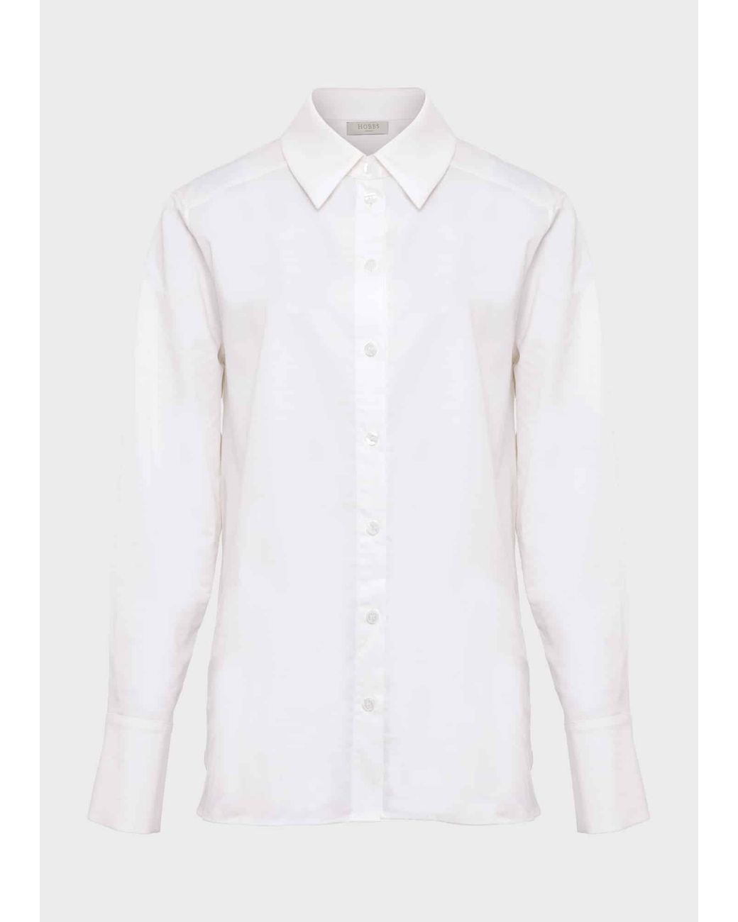 Hobbs White Safi Cotton Blend Shirt