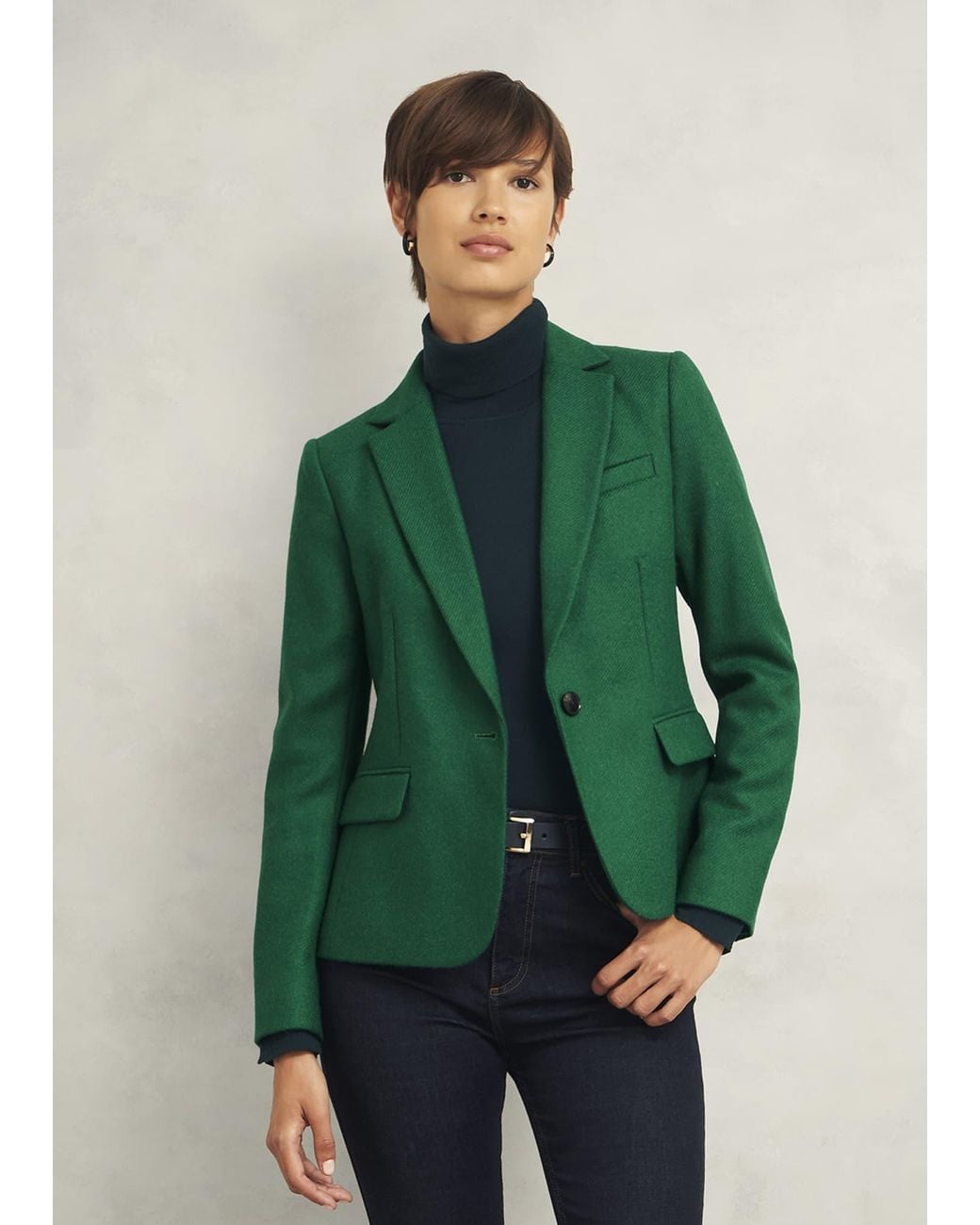 Hobbs Green Blake Wool Jacket