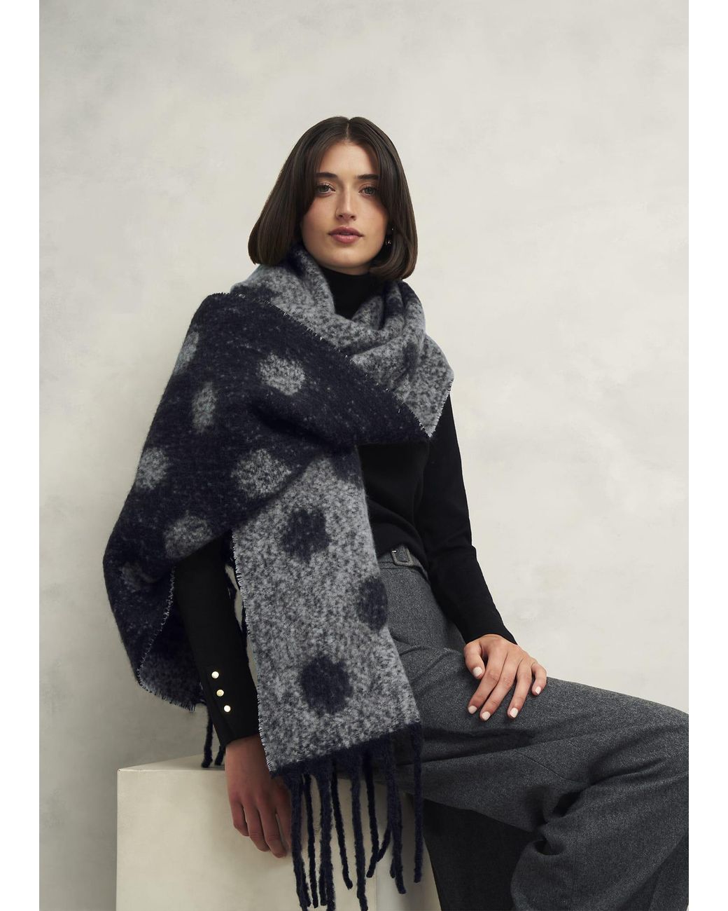 Hobbs Blue Mona Scarf
