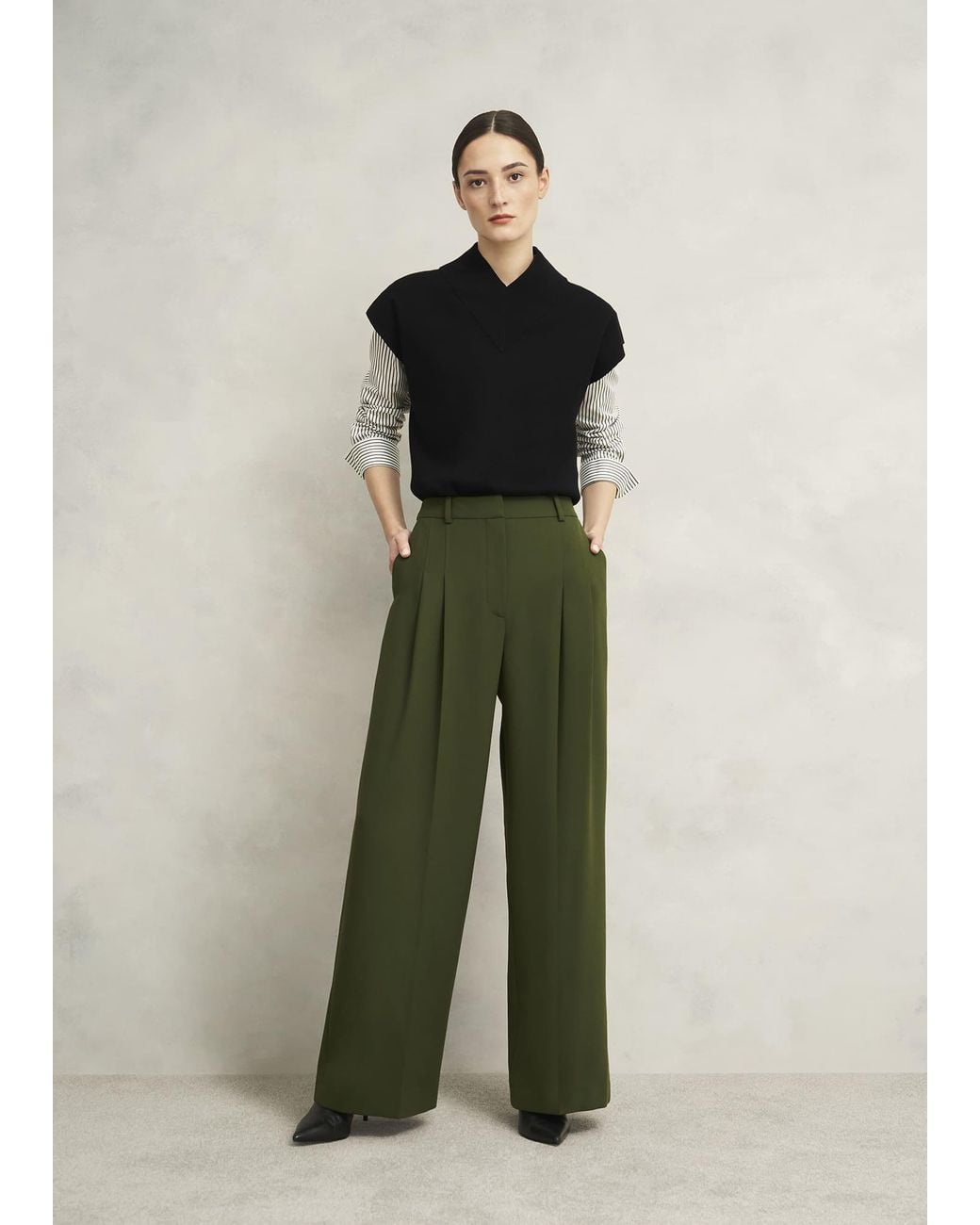 Hobbs Green Alya Wide Trousers