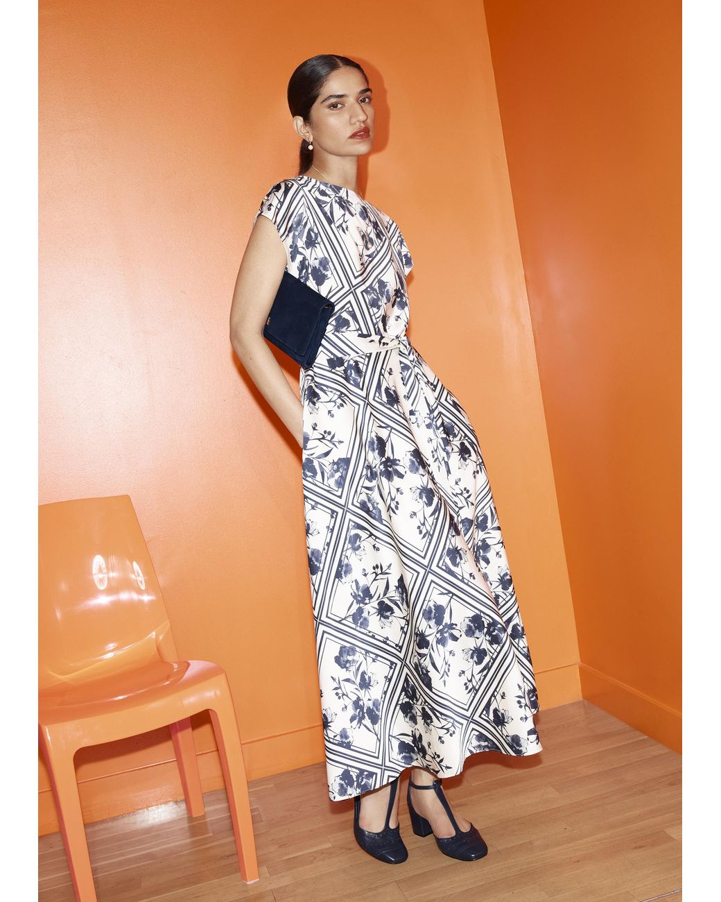 Hobbs Orange Latimer Dress