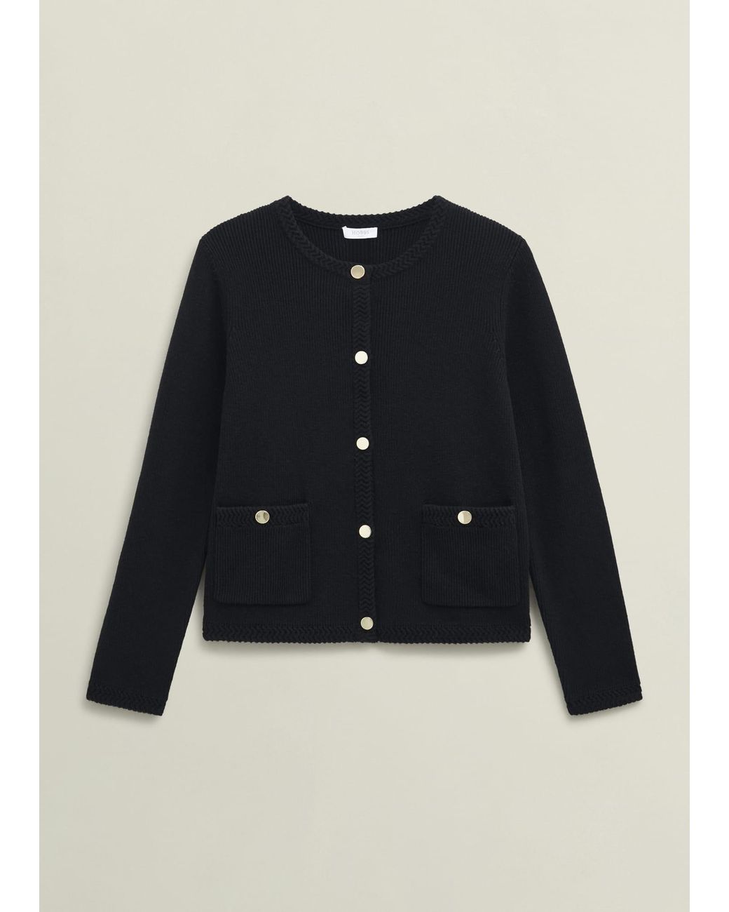 Hobbs Blue Simona Wool Blend Knitted Jacket