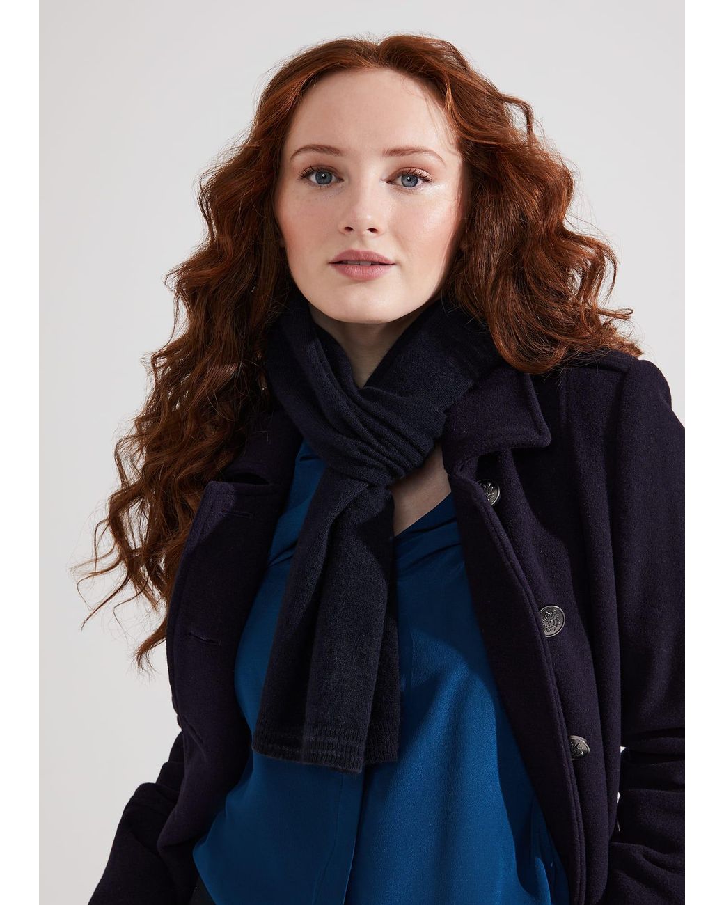 Hobbs Blue Mabel Cashmere Scarf