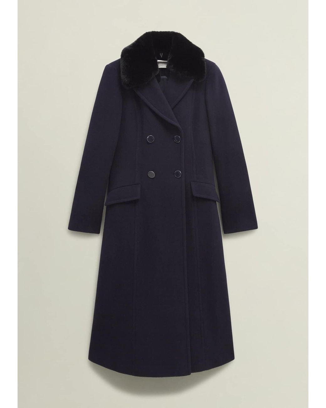 Hobbs Blue Petite Marlene Wool Blend Coat