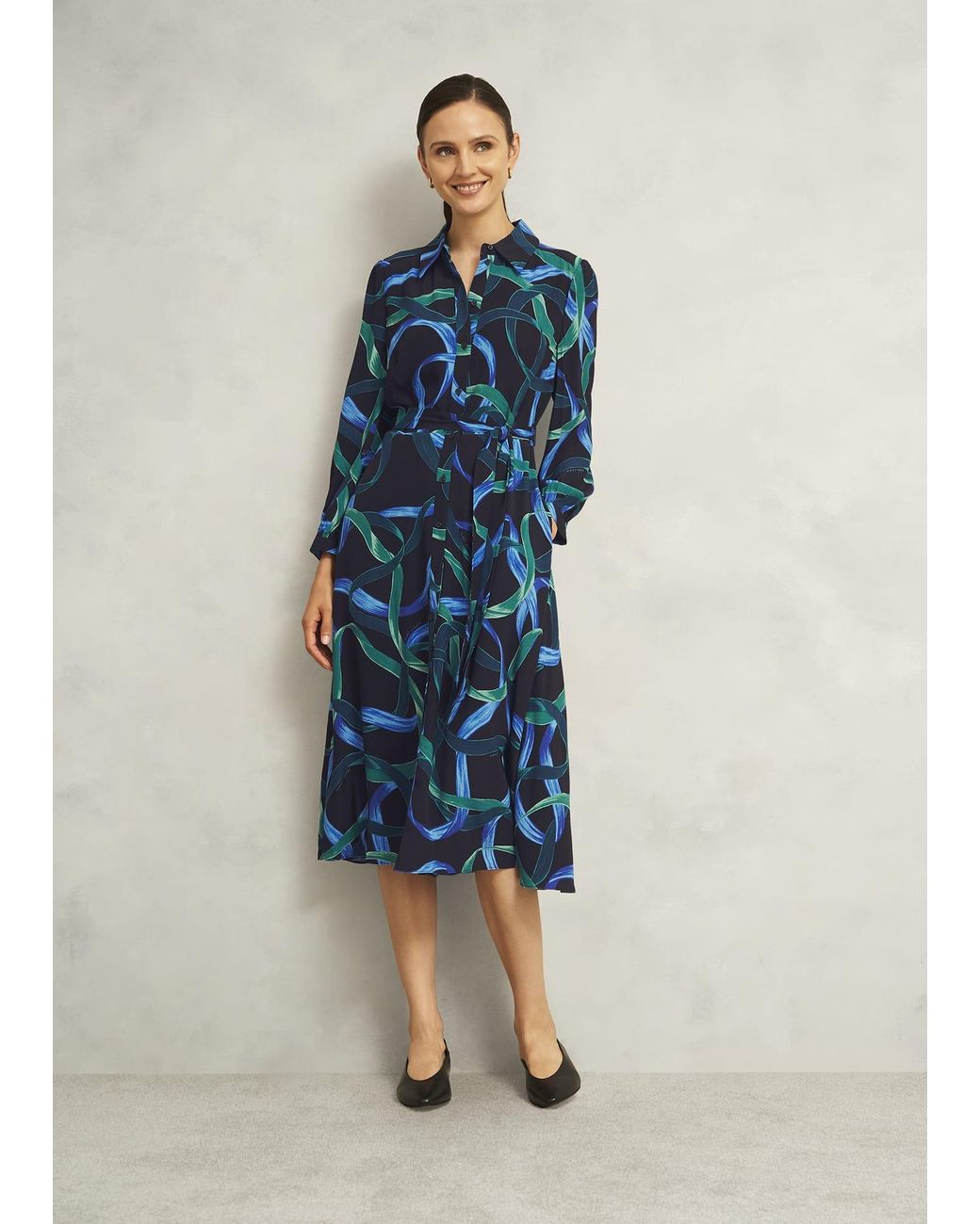 Hobbs Blue Petite Alis Dress