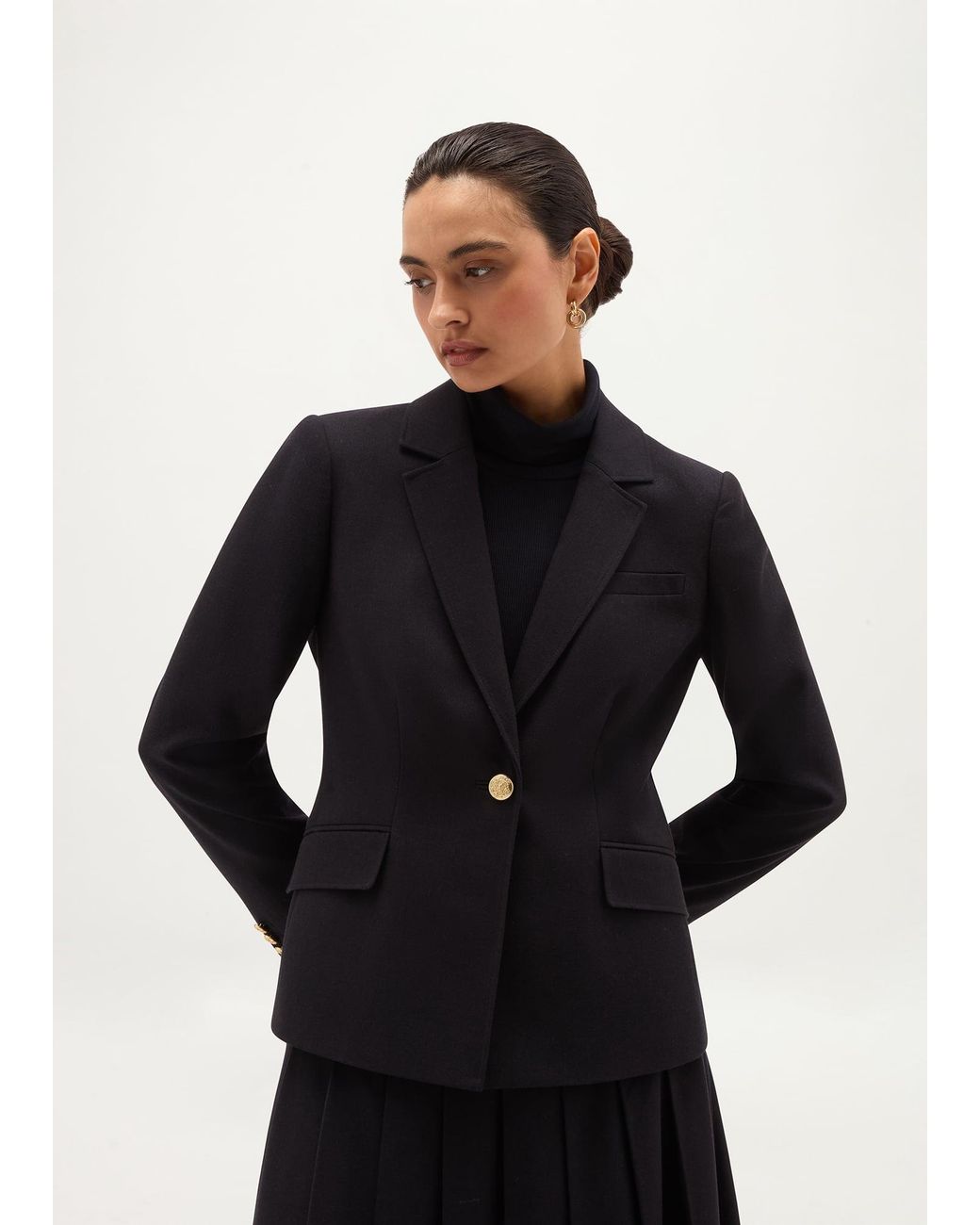 Hobbs Black Paige Jacket With Wool