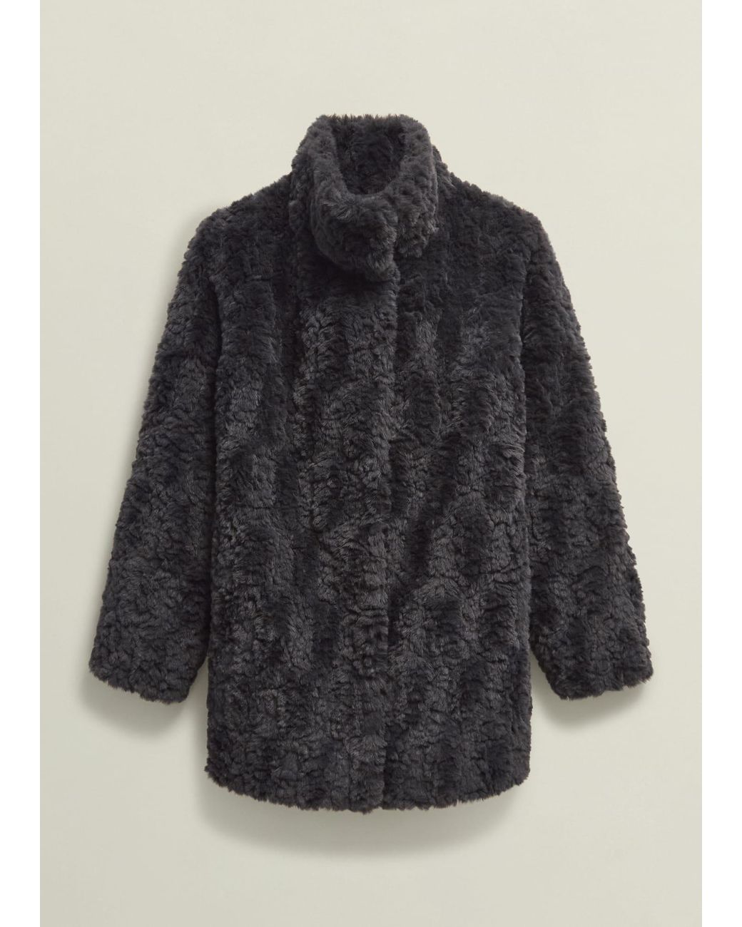 Hobbs Blue Briony Faux Fur Coat