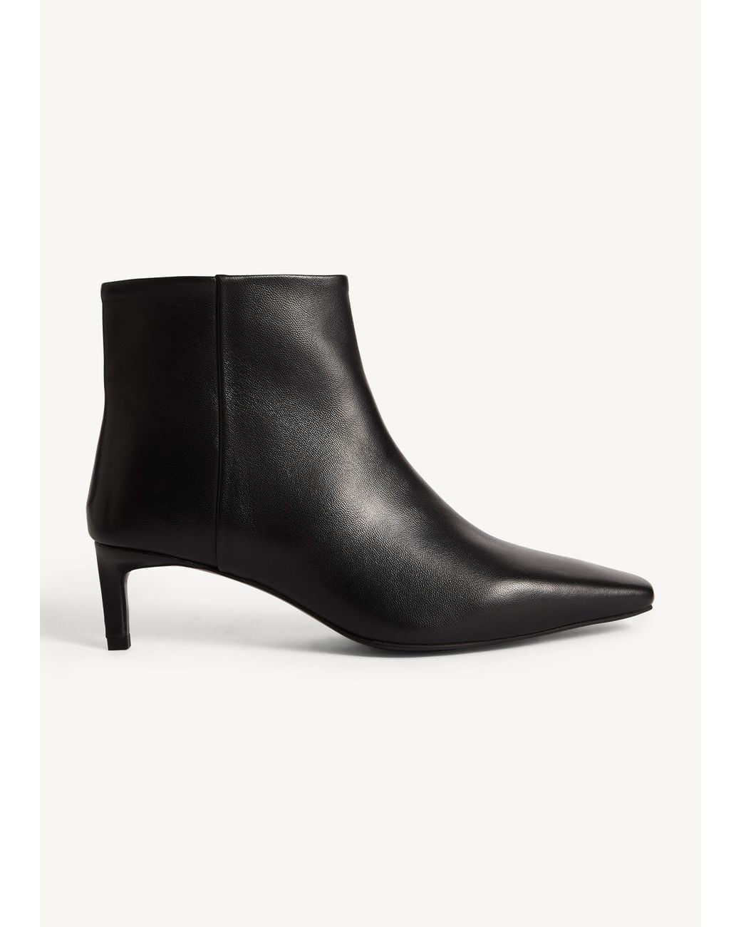 Hobbs Black Amelia Leather Ankle Boots
