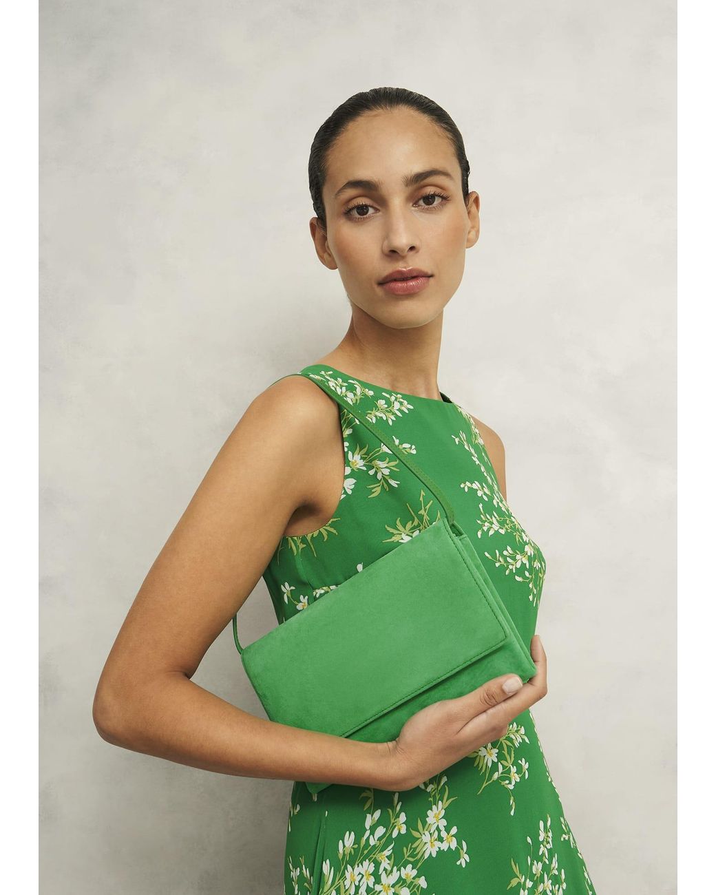 Hobbs Green Renata Suede Clutch
