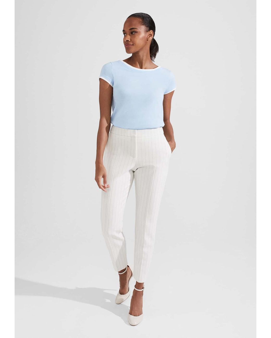 Hobbs White Sherry Trousers