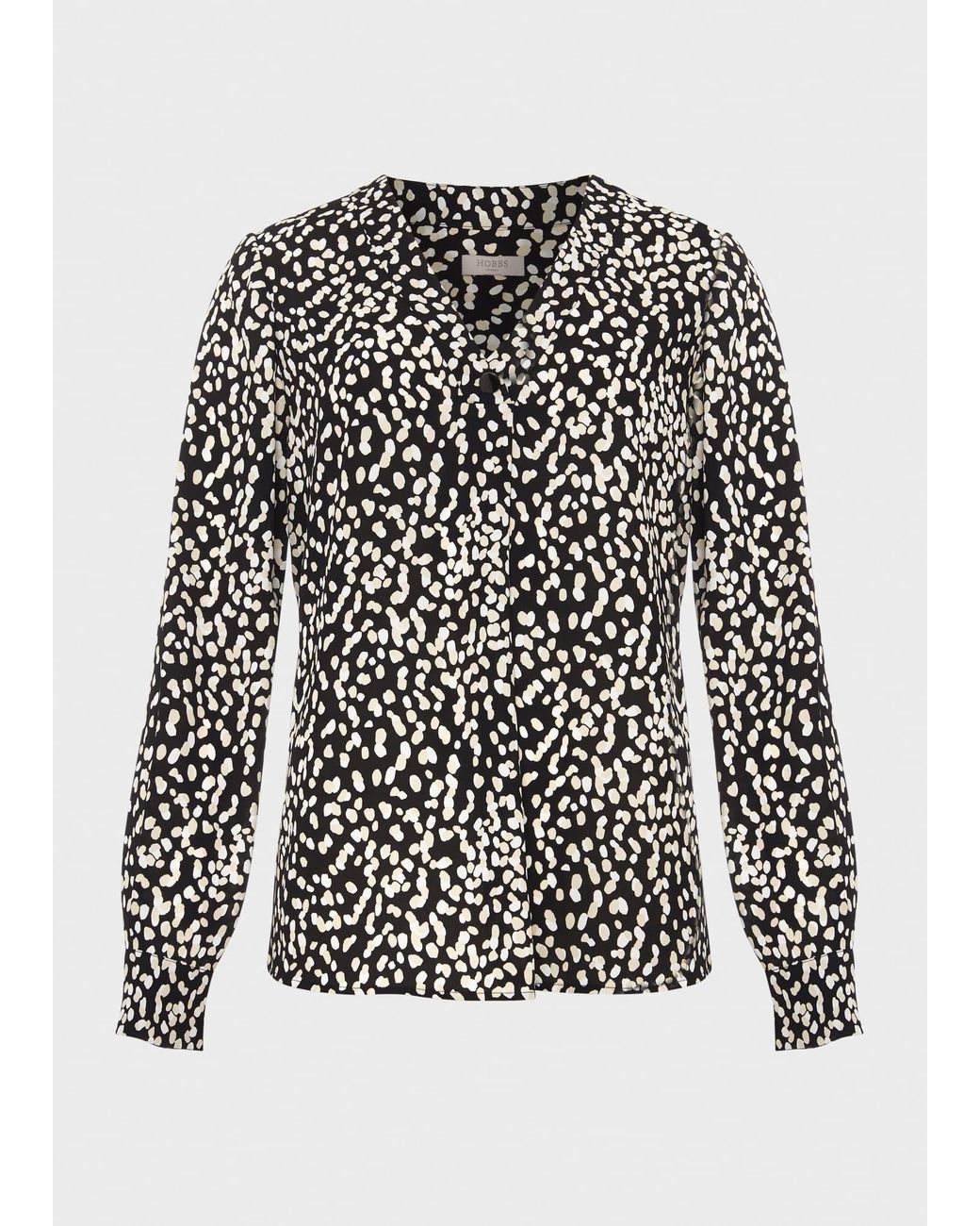 Hobbs Gray Nelle V Neck Blouse