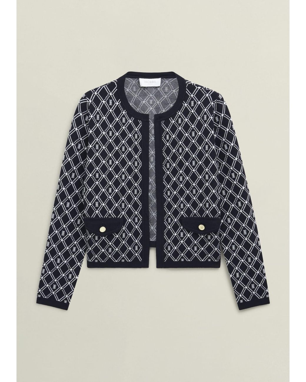 Hobbs Blue Perrie Knitted Jacket