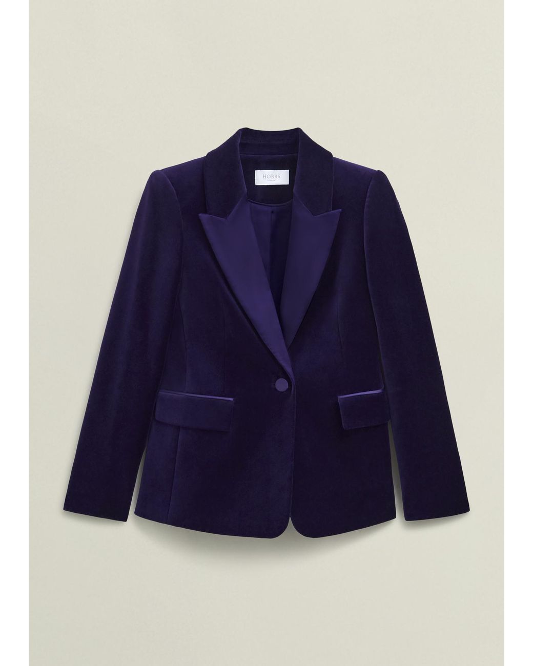 Hobbs Blue Heather Velvet Jacket