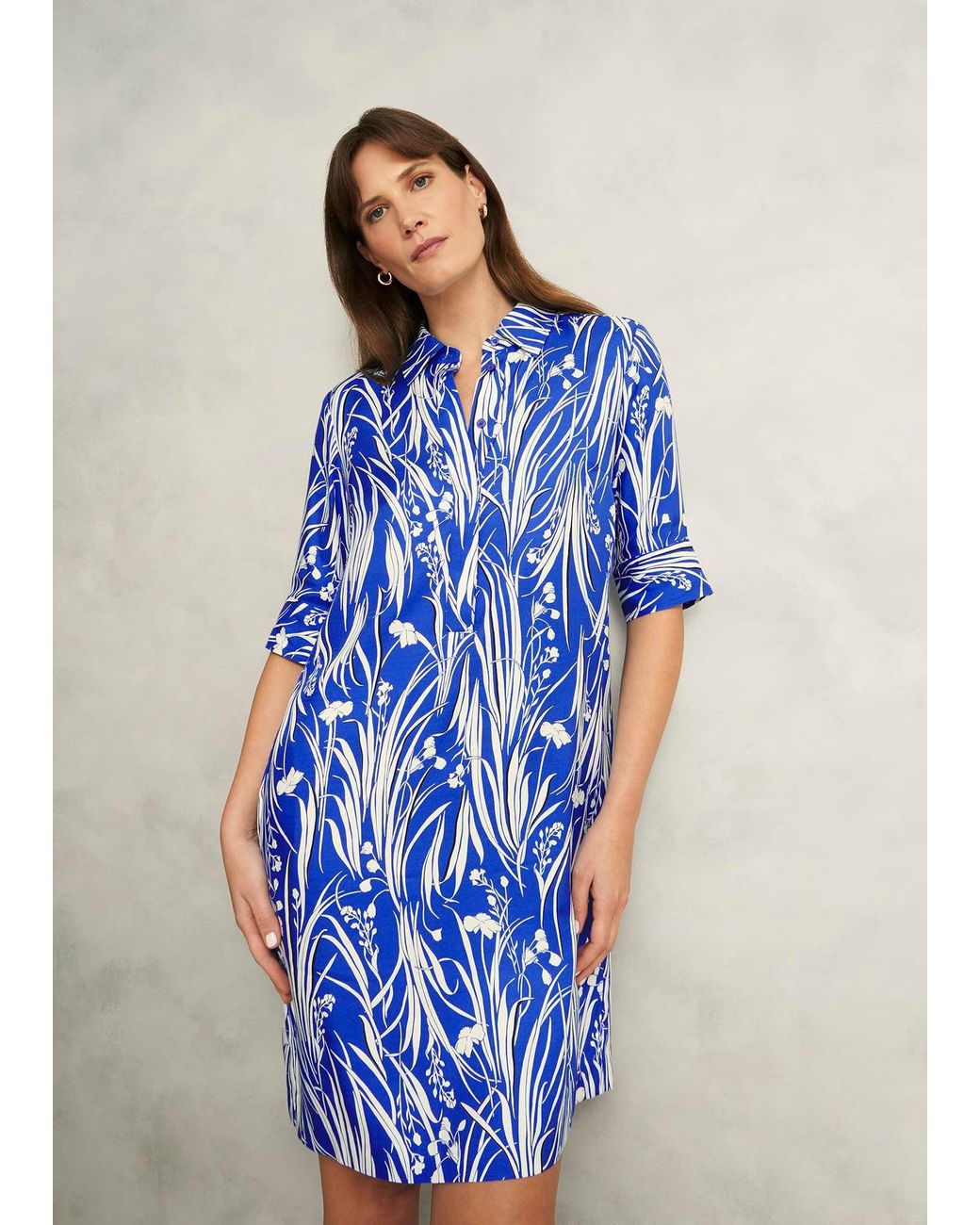Hobbs Blue Marciella Tunic Dress