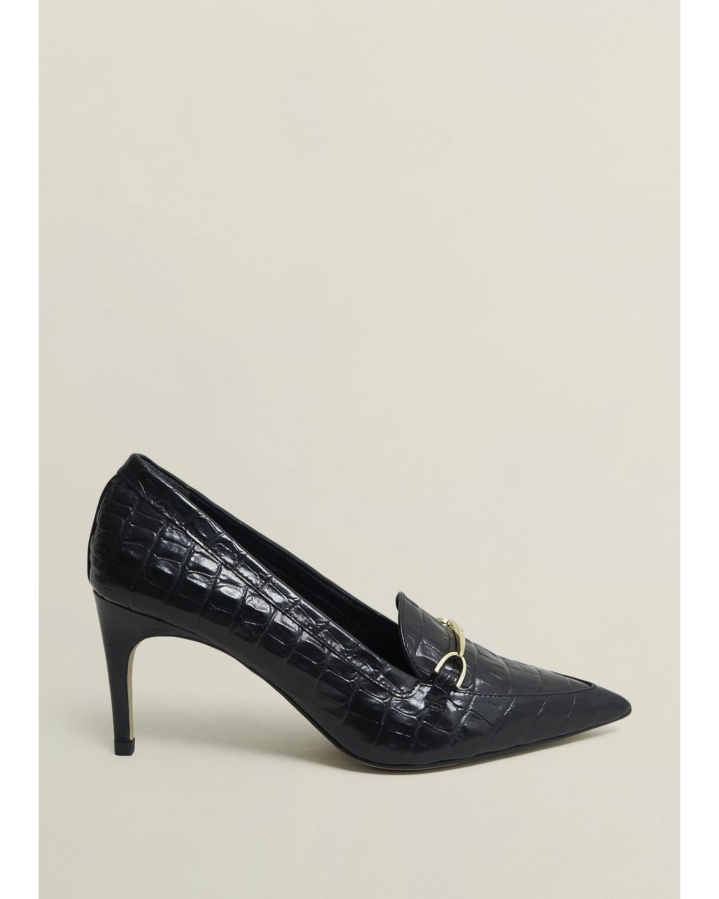 Hobbs Black Ros Leather Courts