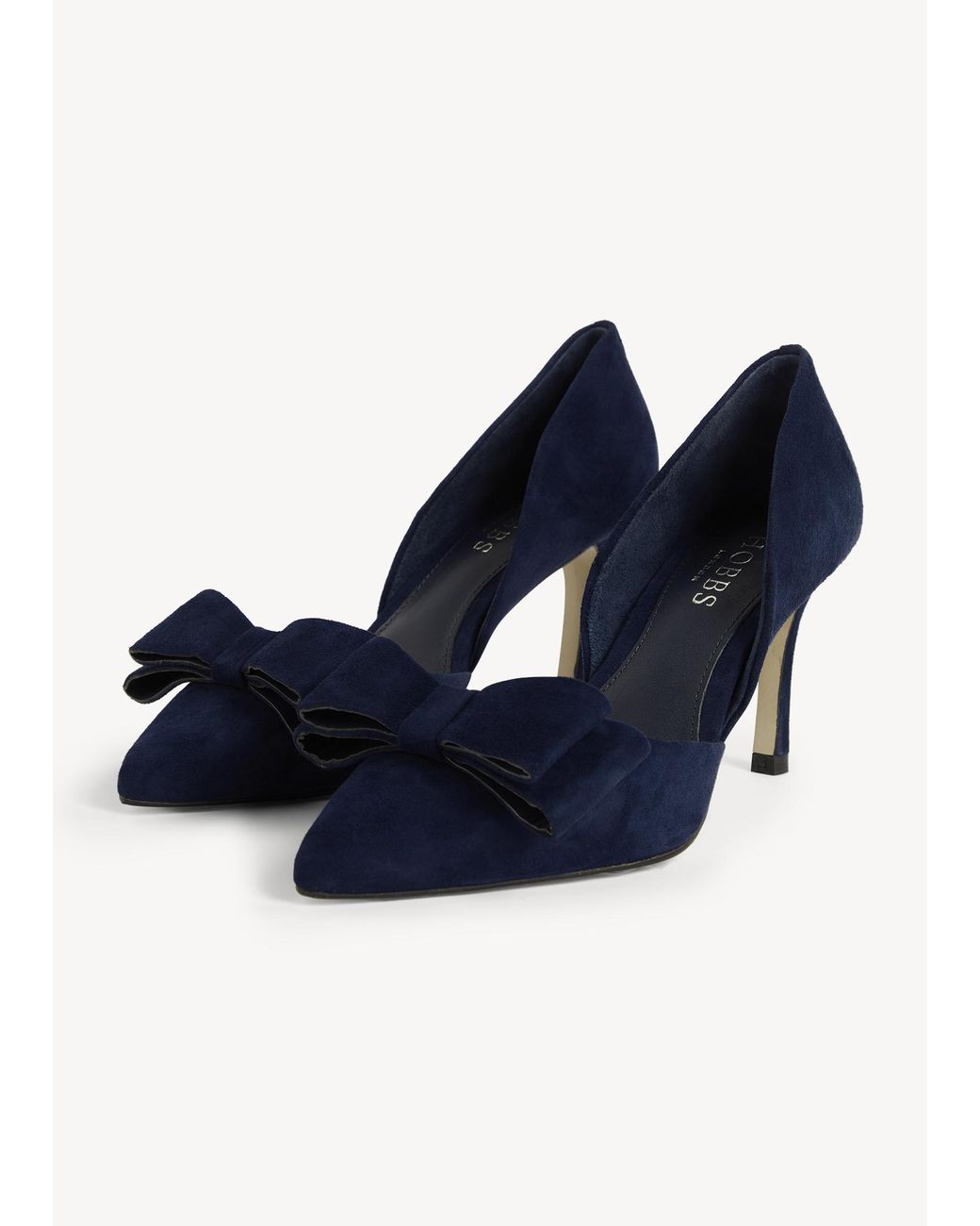 Hobbs Blue Elva Suede Bow Courts