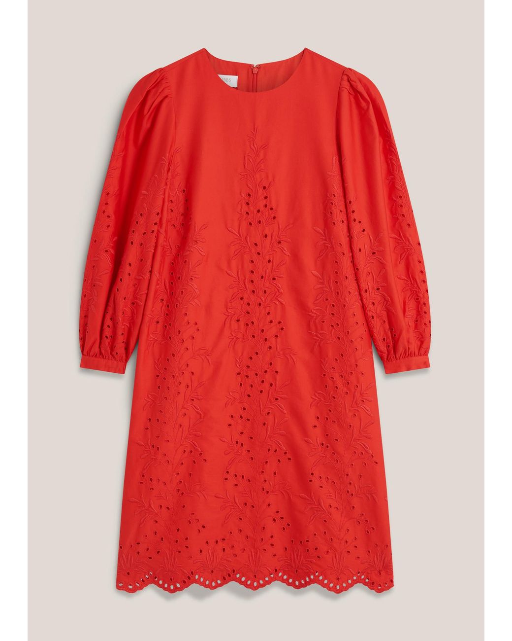 Hobbs Red Malikah Broderie Mini Dress