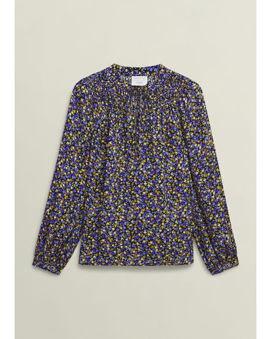 Hobbs Blue Dorfold Blouse
