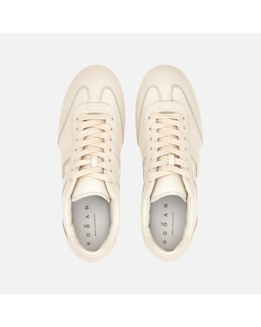 Hogan White Sporty Sneakers,