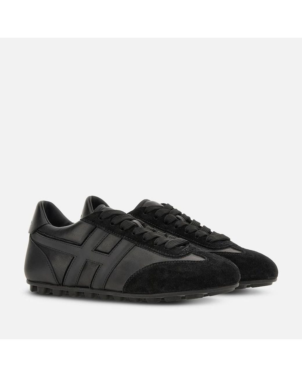 Hogan Black Sporty Sneakers,