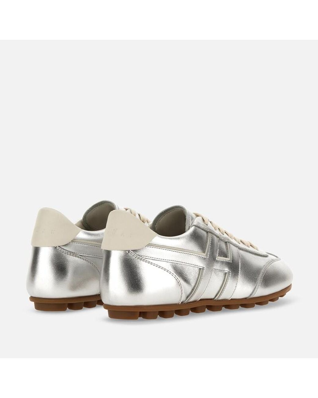 Hogan White Sporty Sneakers,