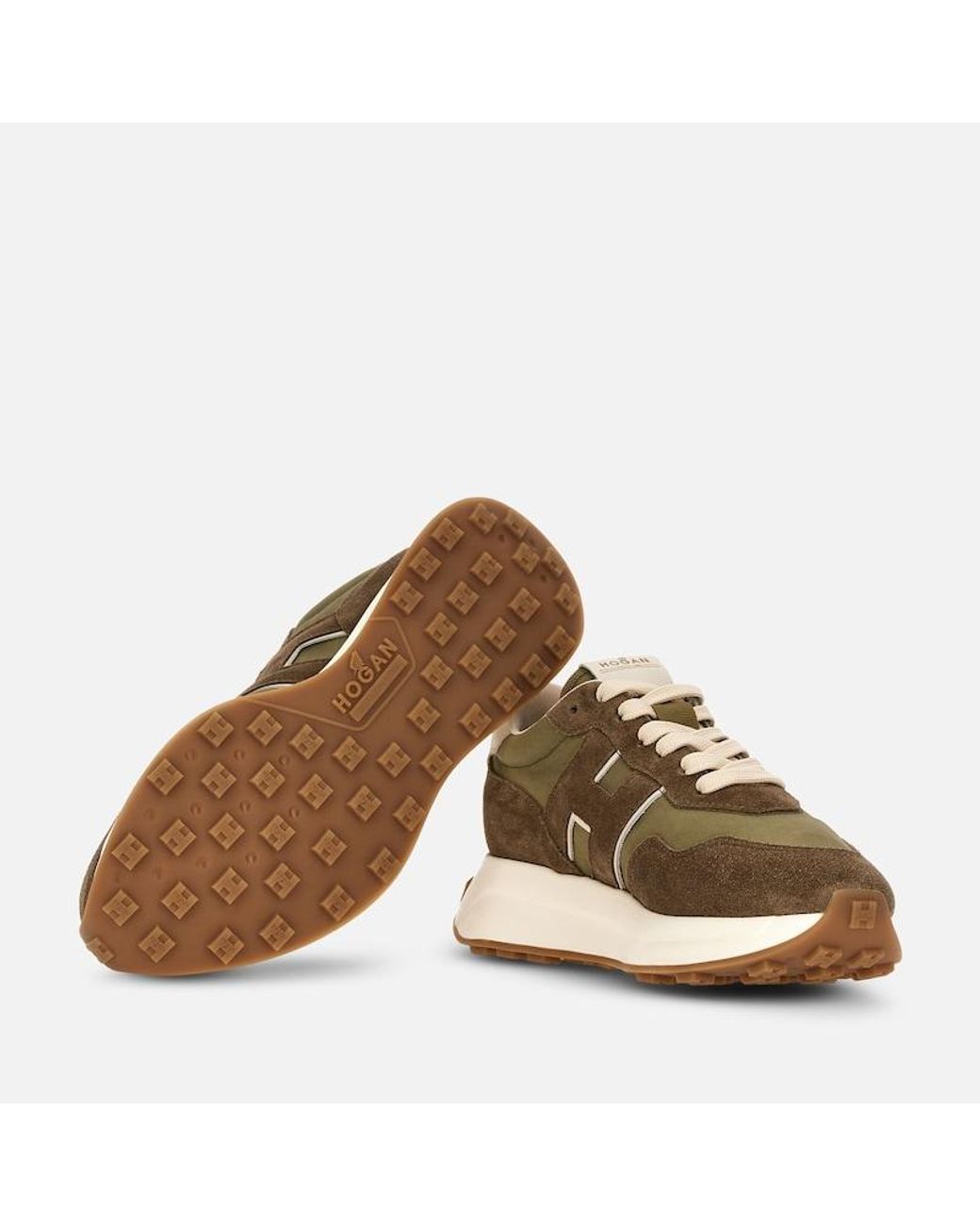 Hogan Brown Sporty Sneakers,