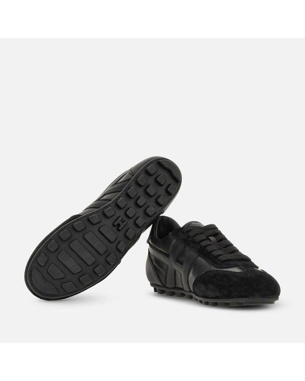 Hogan Black Sporty Sneakers,