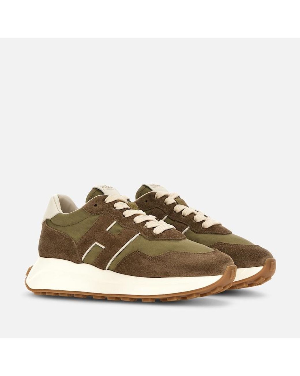 Hogan Brown Sporty Sneakers,