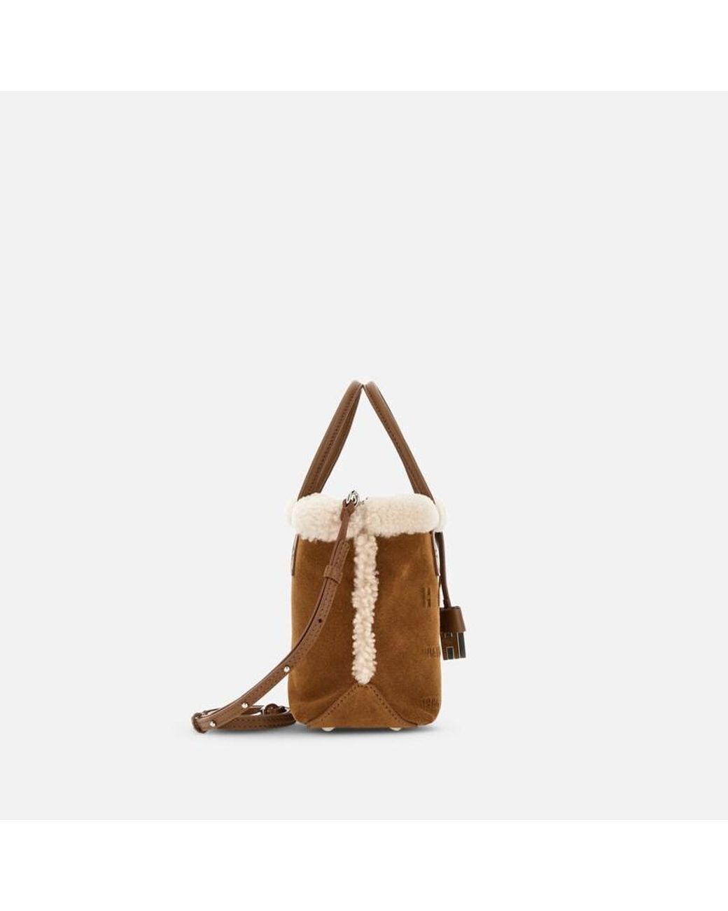 Sac Shopping Address Mini Hogan en coloris Brown