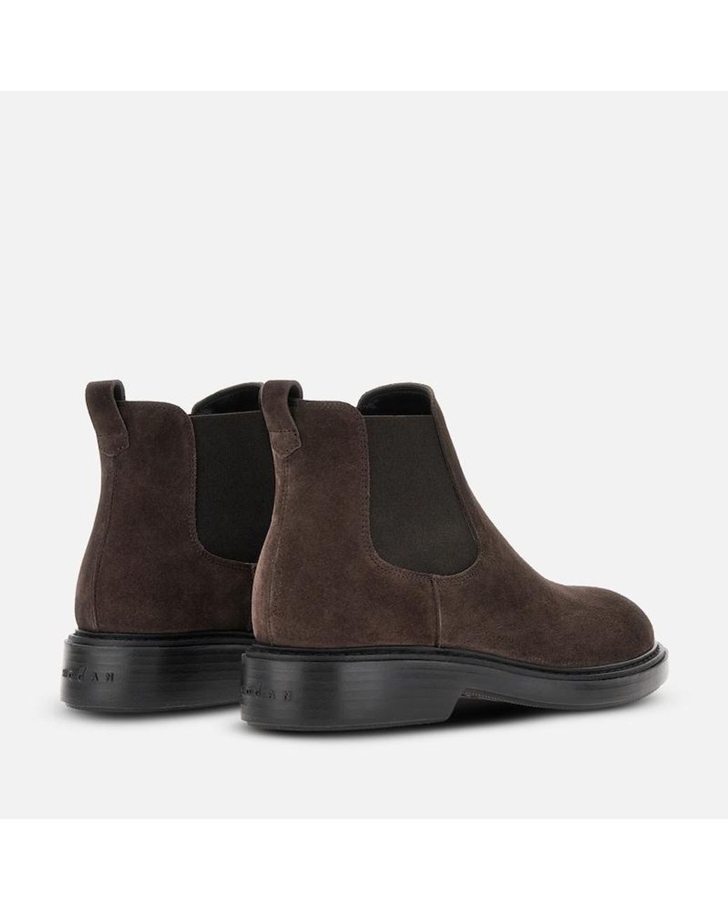 Hogan Brown Dark Suede Chelsea Boots for men