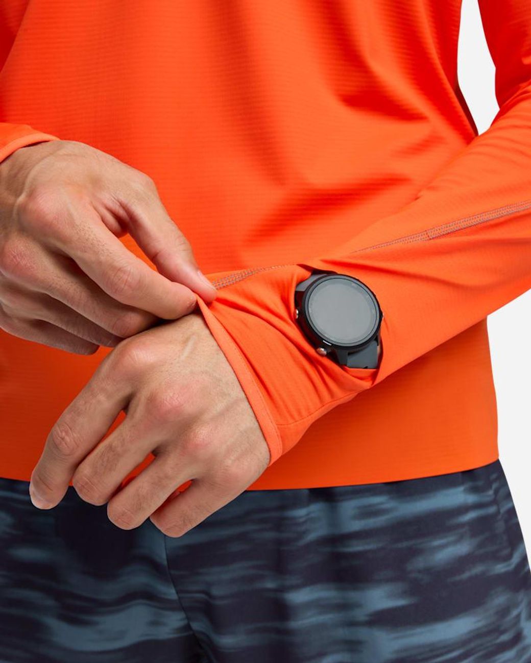 Hoka One One Orange Glidetech Quarter Zip for men