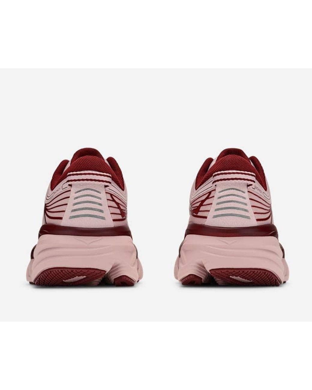 Hoka One One Red Bondi 7 Cushioned Running Sneakers