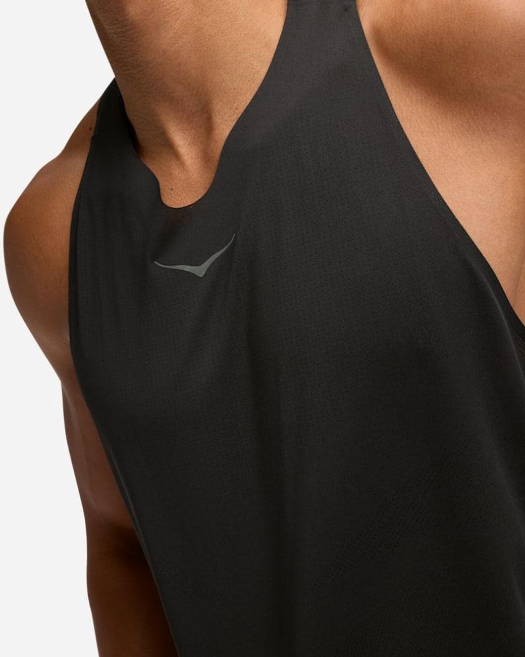 Hoka One One Black Race Day Singlet for men