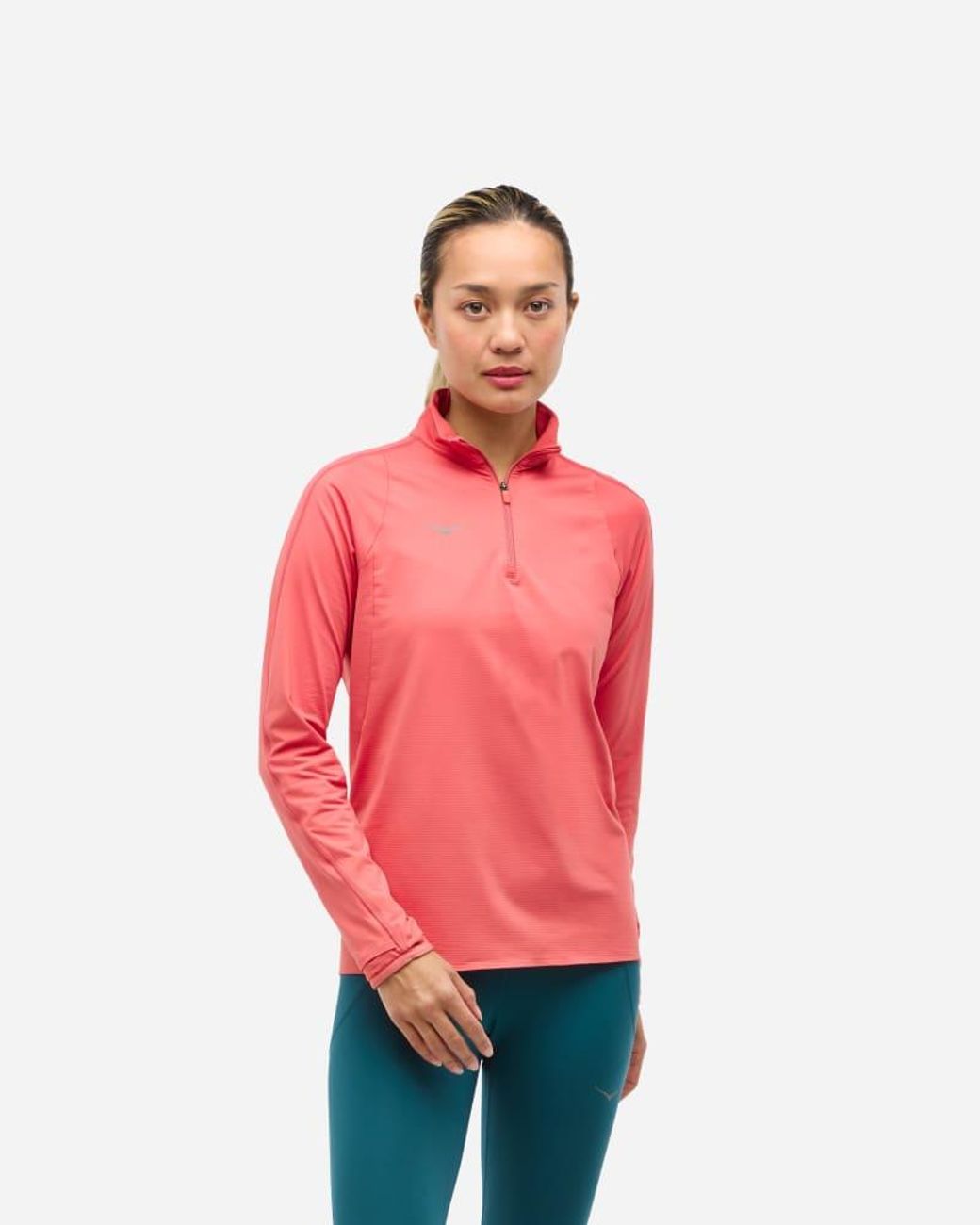 Hoka One One Red Glidetech Quarter Zip Jacket