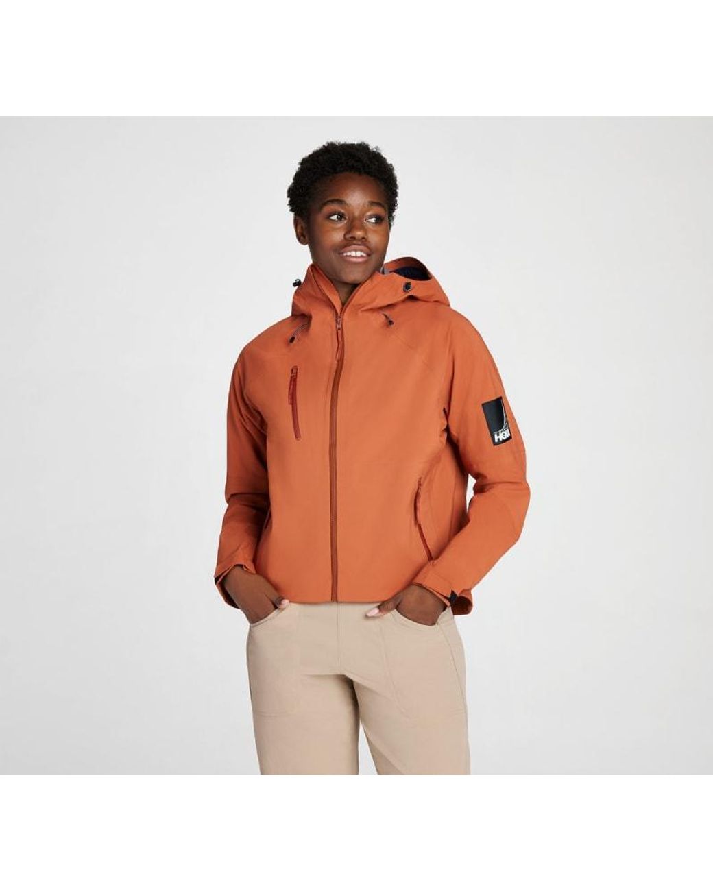 Hoka One One Transport Rain Jacket in Orange Lyst UK