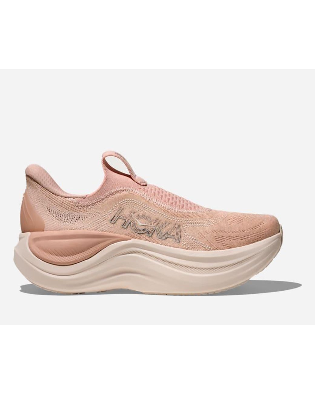 Hoka One One Pink Skyward Laceless Recovery Shoes