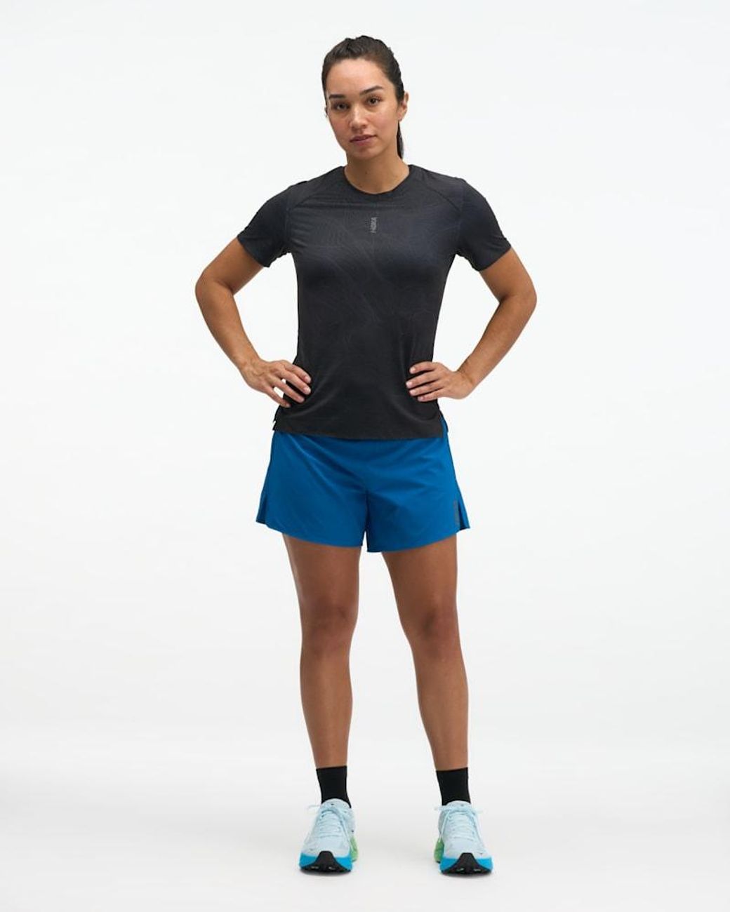 Hoka One One Blue Everyrun Short Sleeve Top