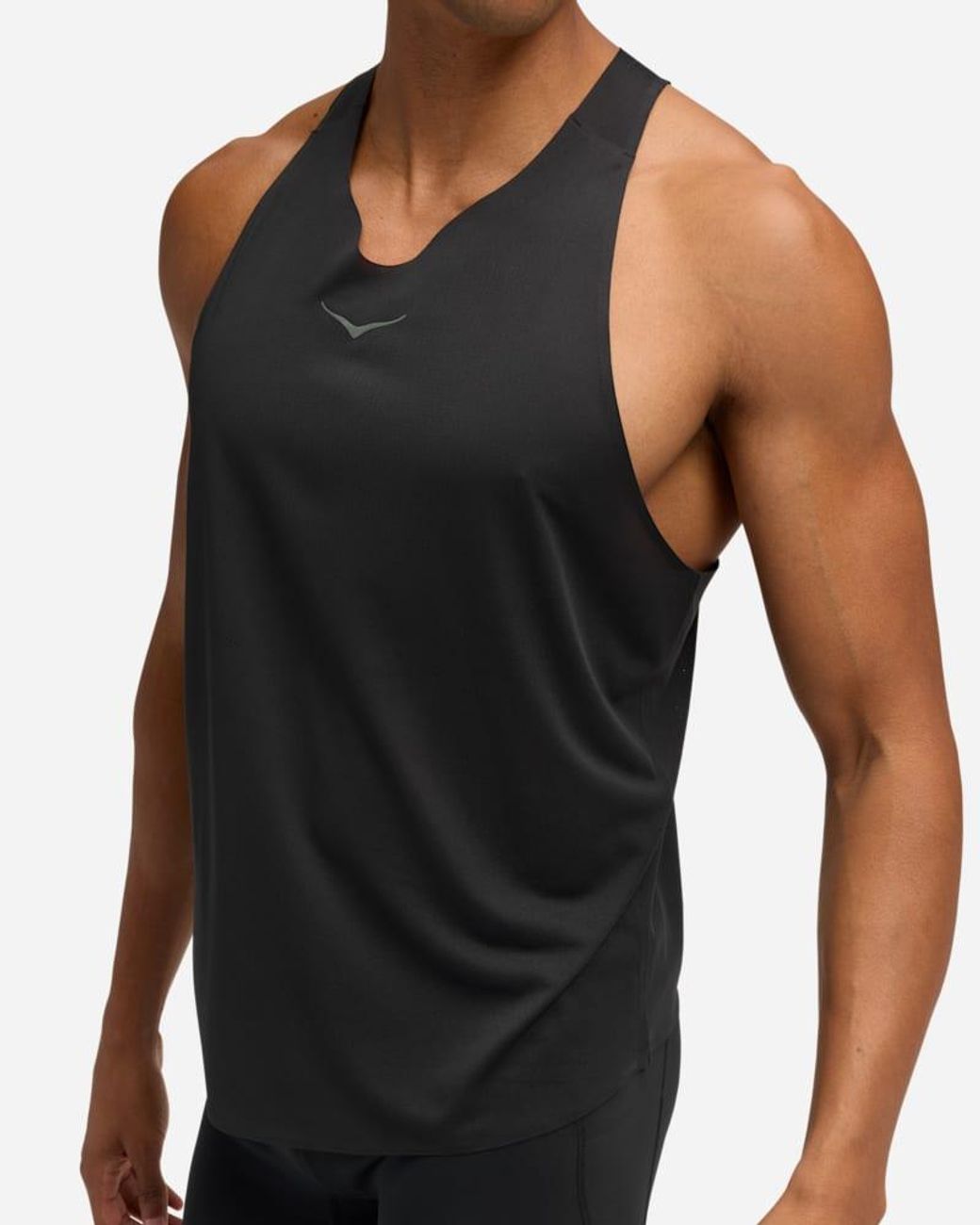 Hoka One One Black Race Day Singlet for men