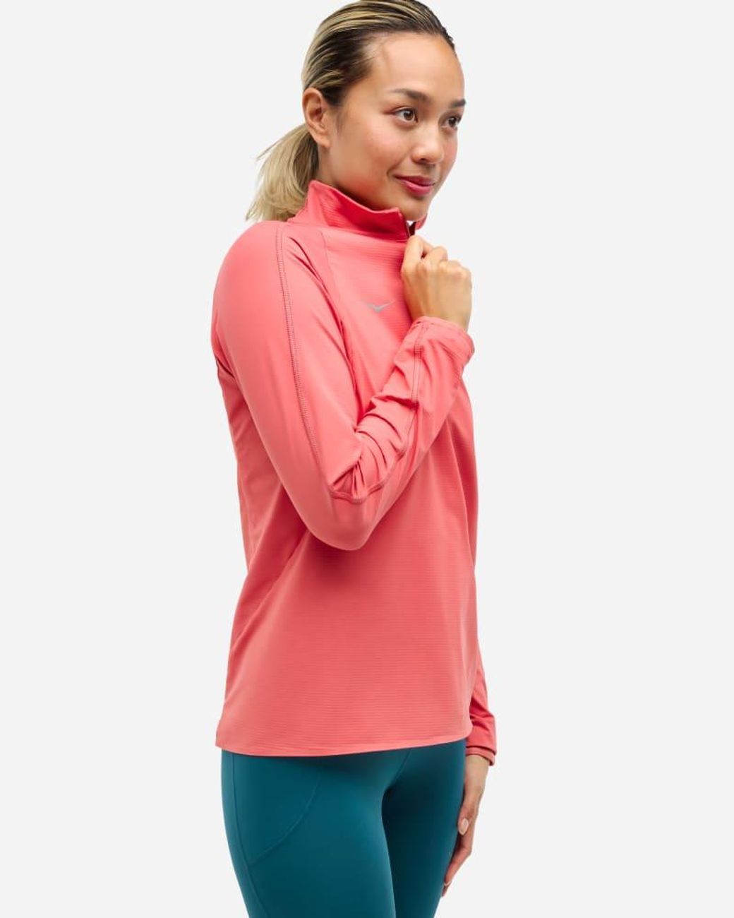 Hoka One One Red Glidetech Quarter Zip Jacket