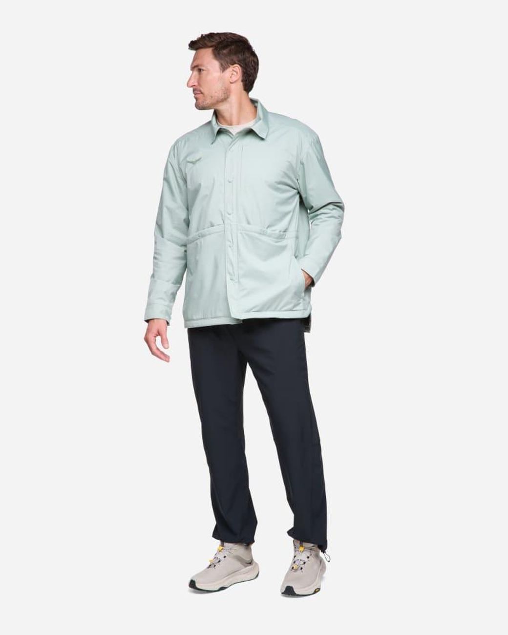 Hoka One One White Outtrail Shirt Jacket