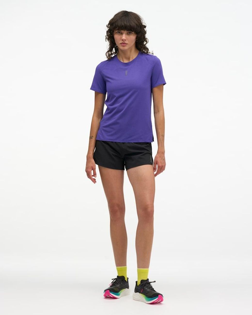 Hoka One One Purple Everyrun Short Sleeve Top