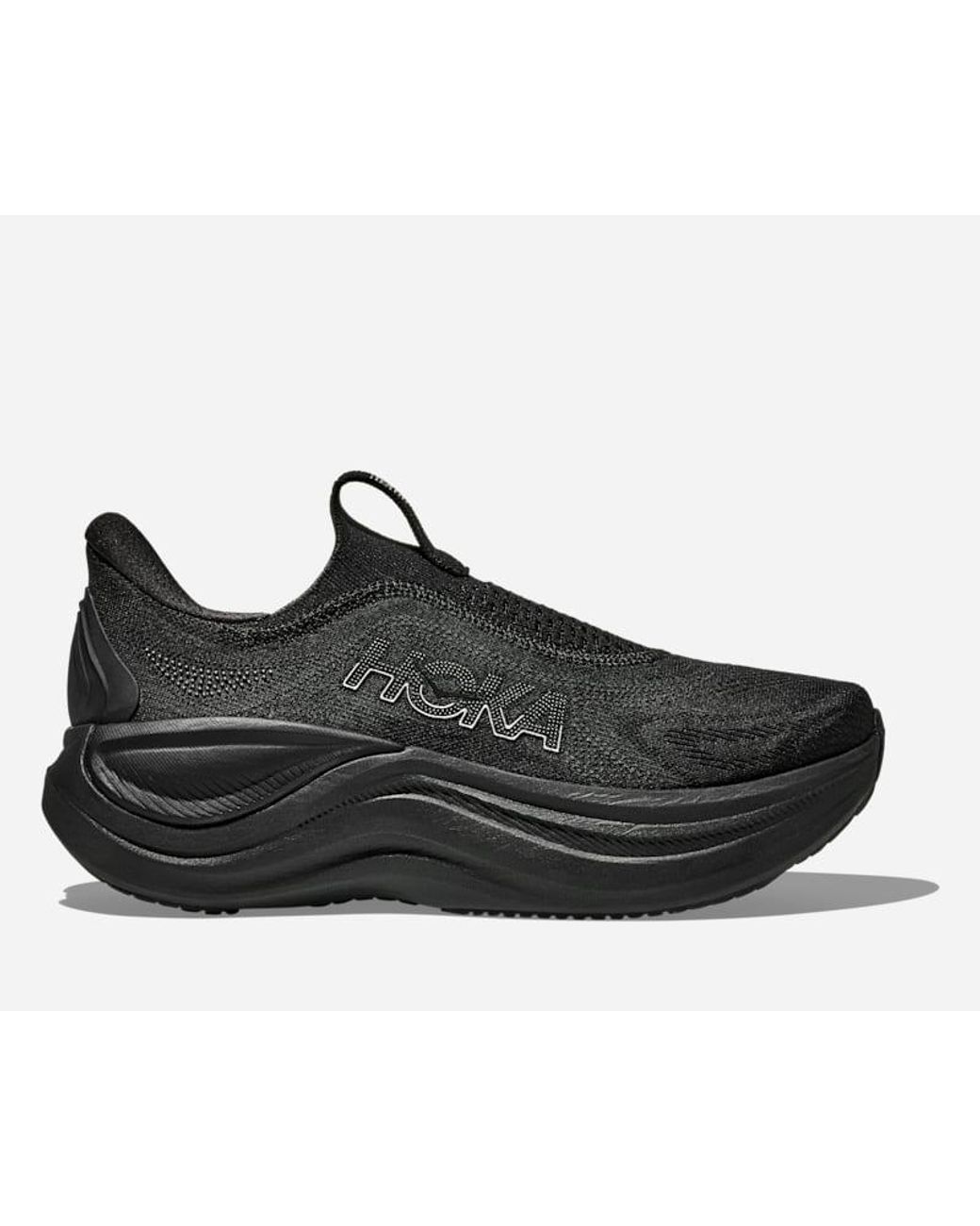 Hoka One One Black Skyward Laceless Recovery Shoes