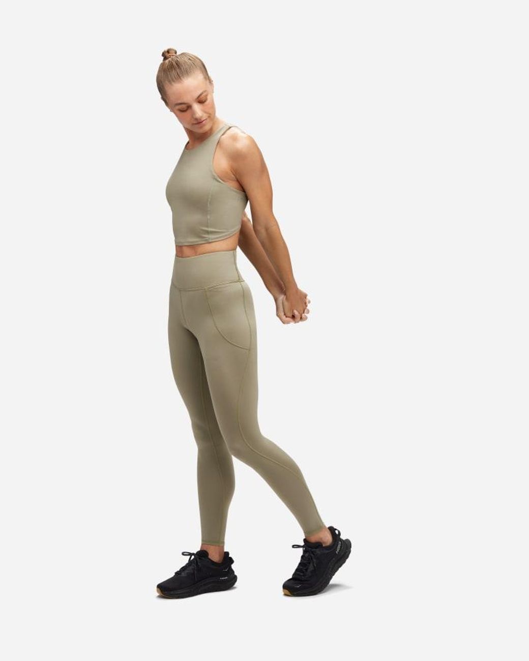 Hoka One One Green Elaro Crop Bra