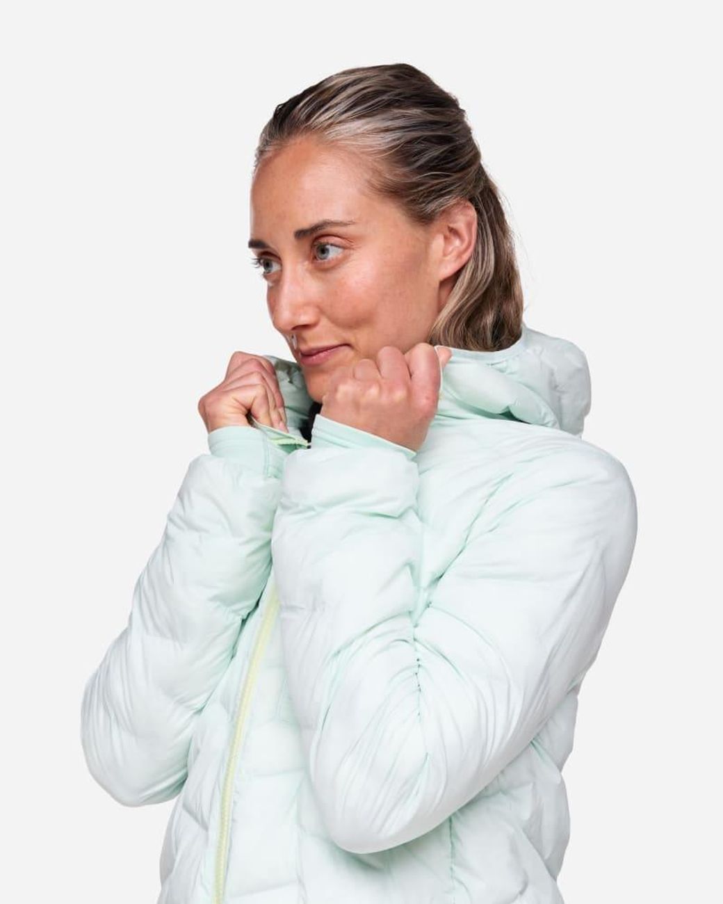 Hoka One One White Skyfill Outdoor Jacket