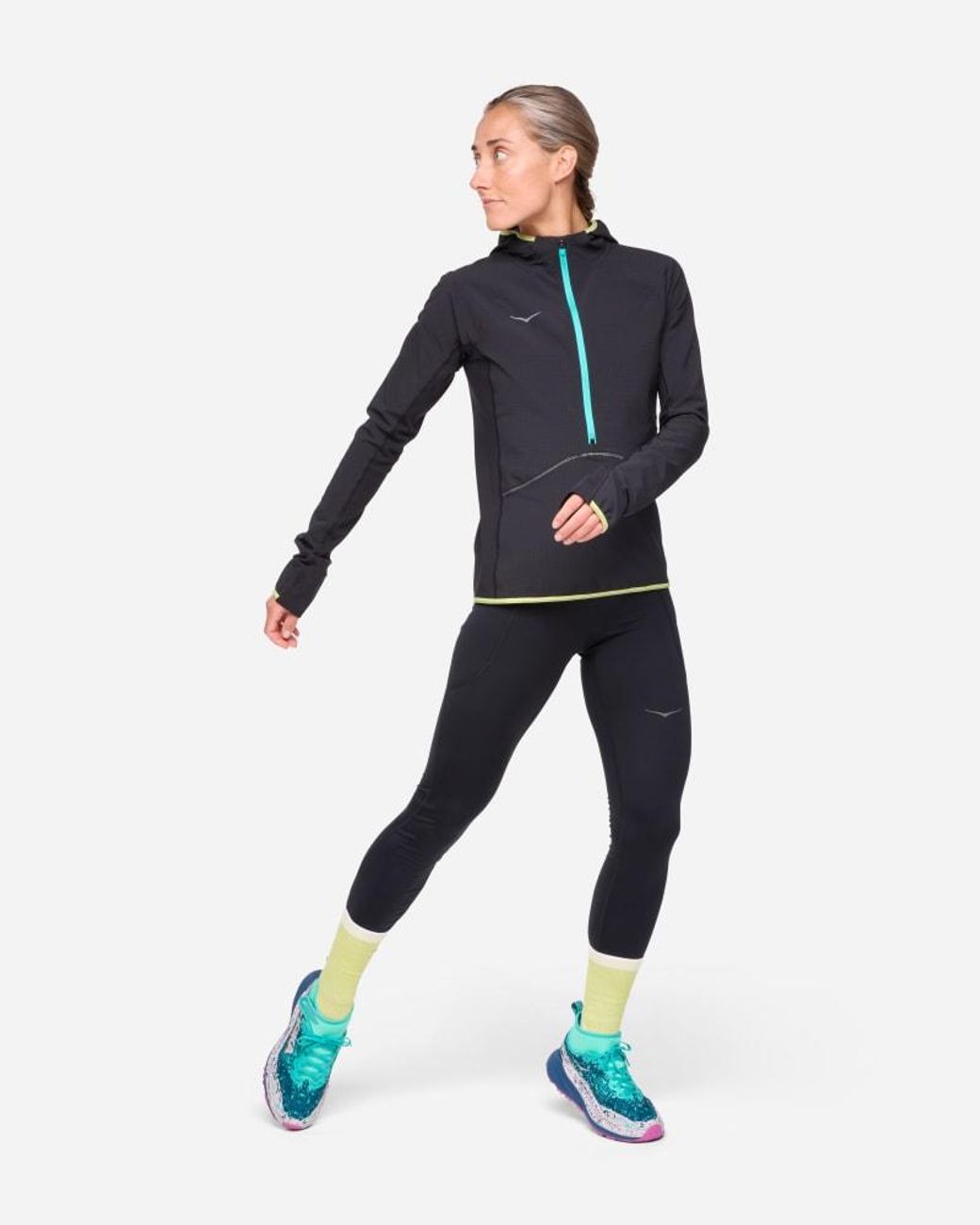 Hoka One One Blue Skyglow Half-zip Jacket