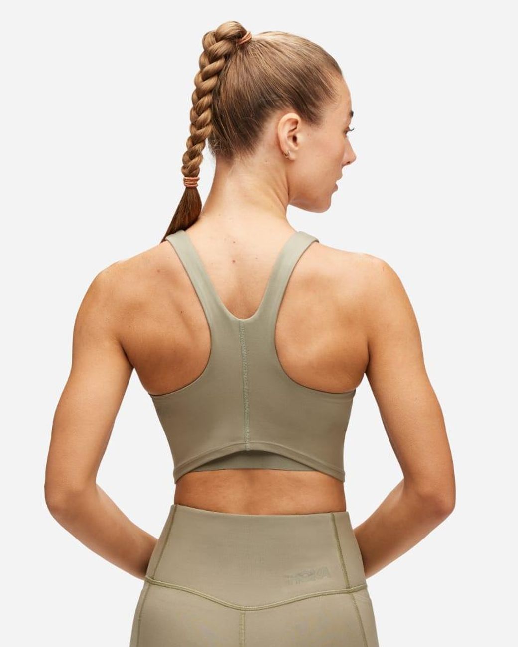 Hoka One One Green Elaro Crop Bra