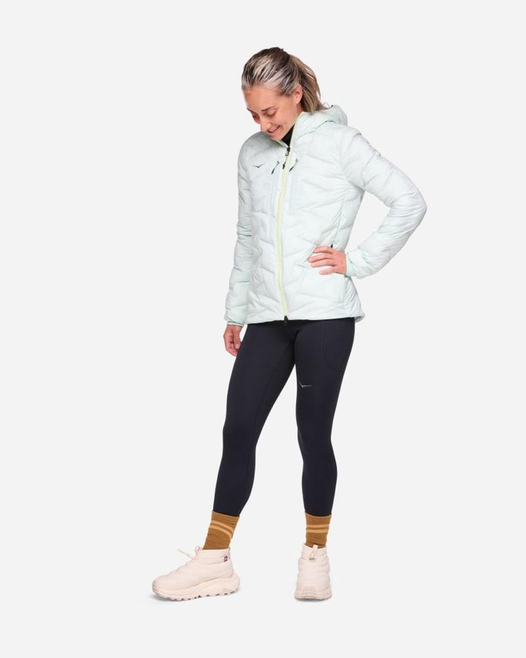 Hoka One One White Skyfill Outdoor Jacket