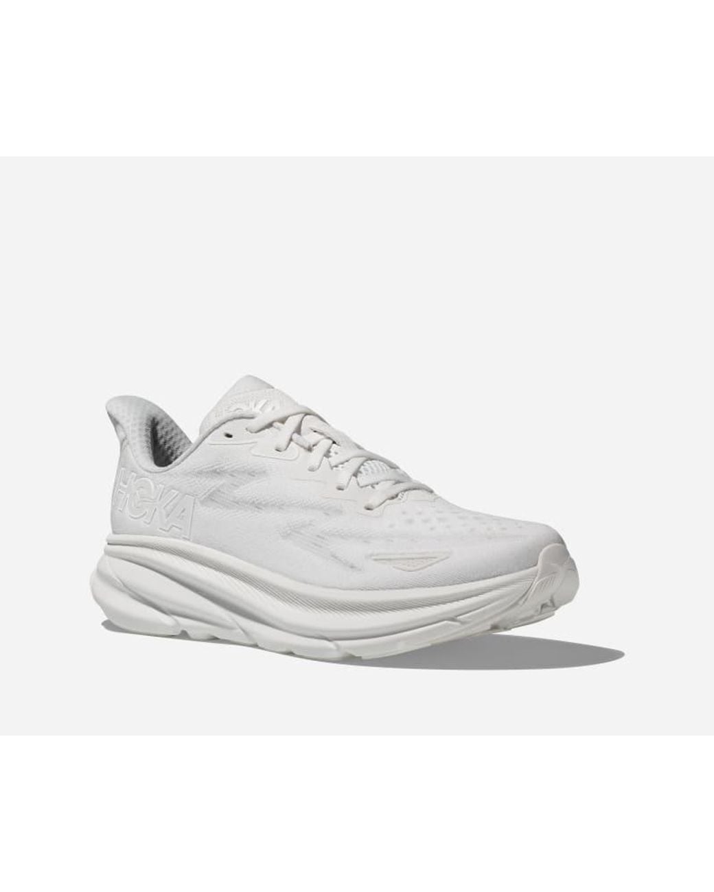 Hoka One One White Clifton 9 for men