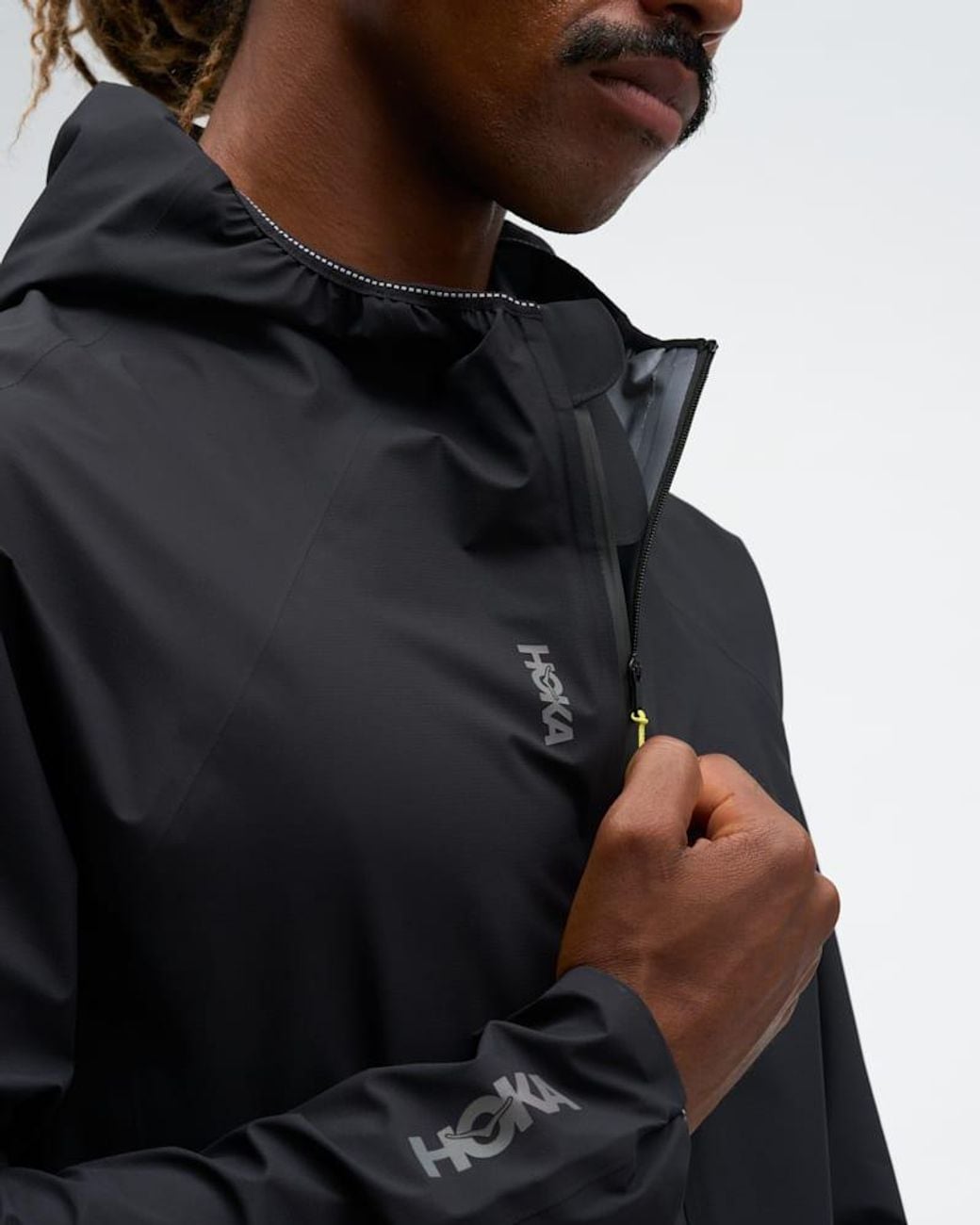 Hoka One One Black Skybreeze Waterproof Jacket Gore-tex for men