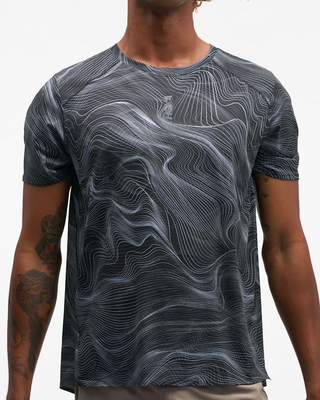 Hoka One One Blue Everyrun Short Sleeve Top for men